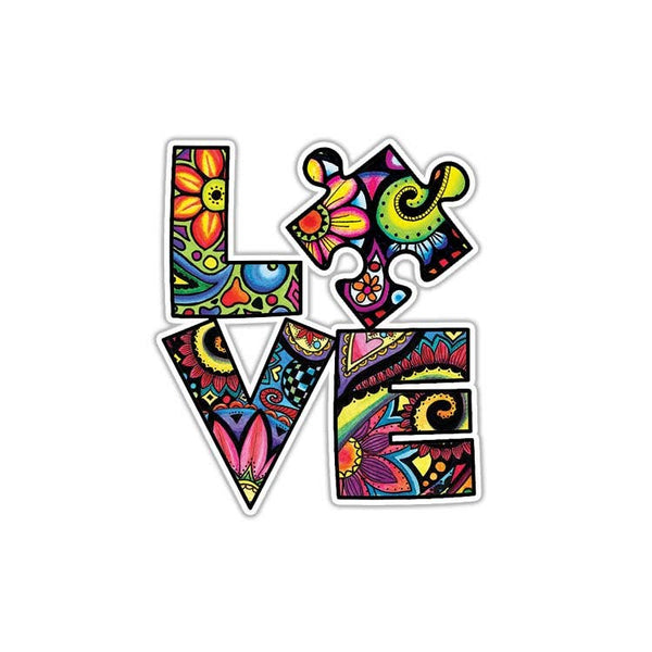 Love Puzzle Autism Waterproof Car Laptop Sticker