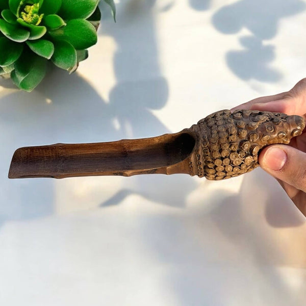 Natural Bamboo Root Scoop | Sensory & Montessori