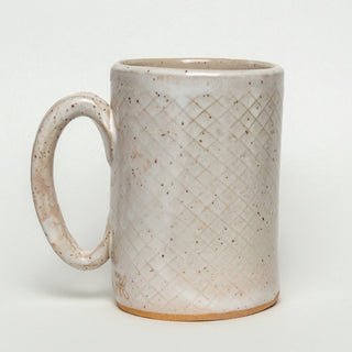 Chickadee Design Handmade in Ohio Ceramic White 16oz Mug