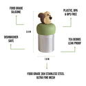 Squirrel | Floating Tea Steeper | Green Base | Brown