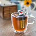 Jesus Loves You | Floating Tea Steeper | Grey Base | White