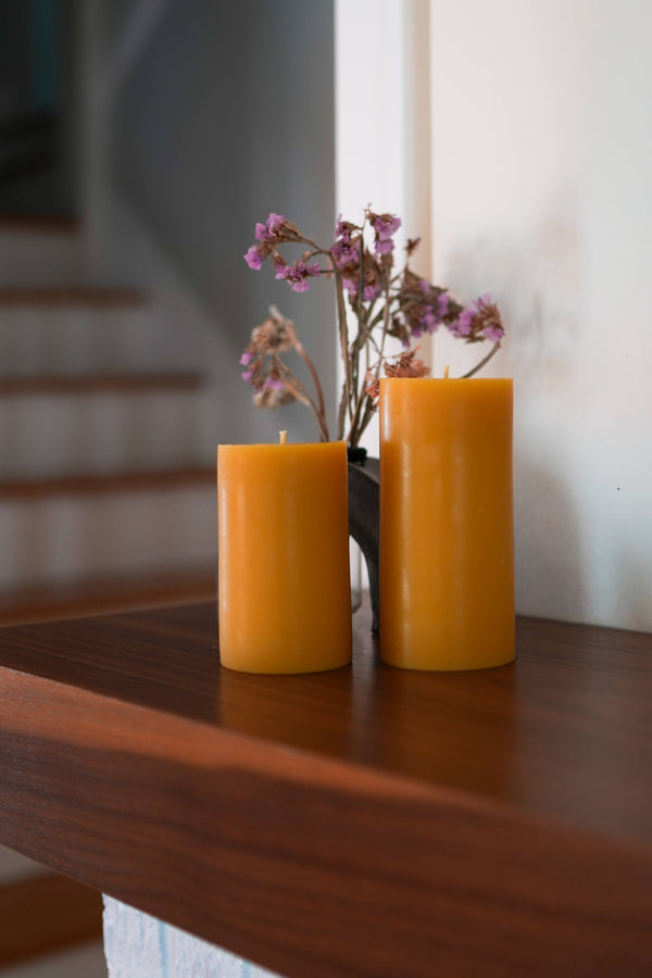Classic Pillar - 2.5" x 5.5" - Handmade Beeswax Candle