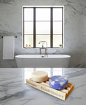 6" Shampoo & Conditioner natural wood soap dish