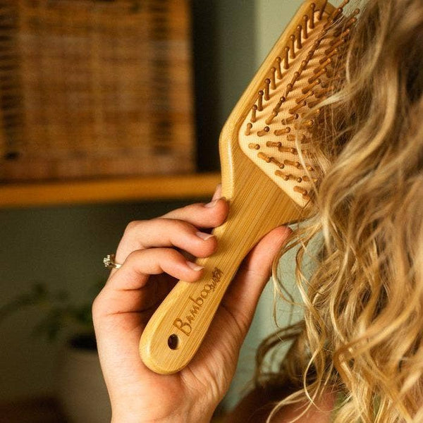 Bamboo Paddle Hairbrush - Square | Bestseller