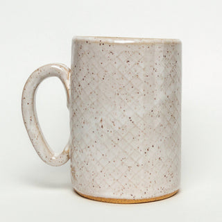 Woodpecker Pattern Handmade in Ohio Ceramic White 16oz Mug