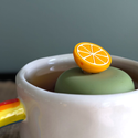 Orange Slice | Floating Tea Steeper | Green Base | Orange