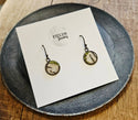 Mossy Birch Bark Bronze Dangle Earrings | Botanical Nature