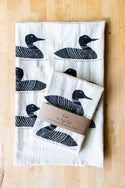 Common Loon Kitchen Towel –Hand Printed Loon Towel