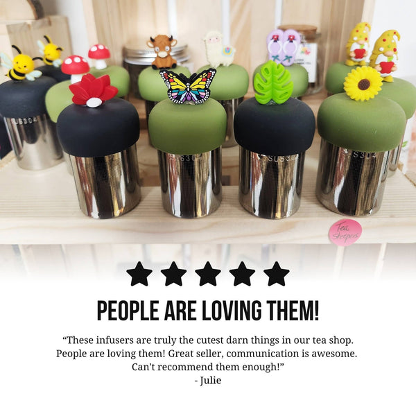 Jesus Loves You | Floating Tea Steeper | Grey Base | White