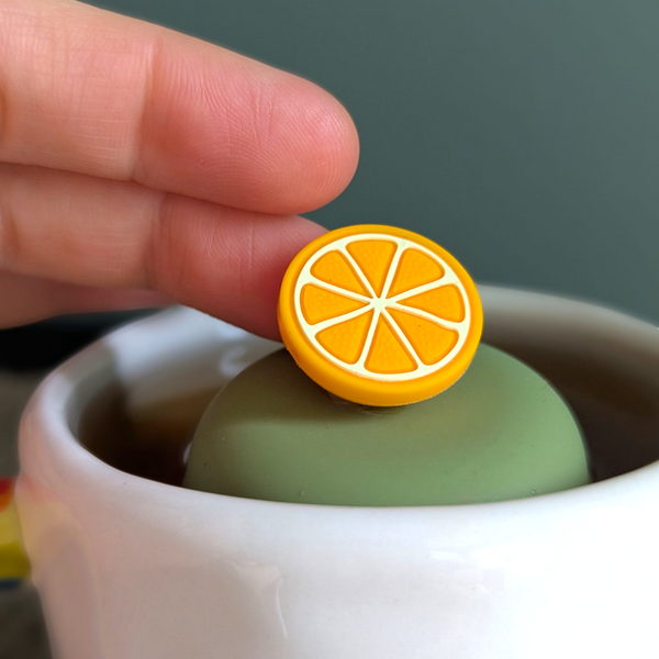 Orange Slice | Floating Tea Steeper | Green Base | Orange