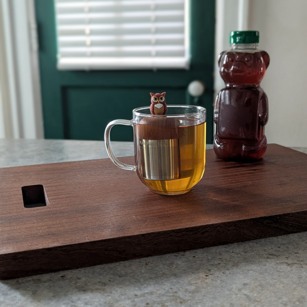 Owl  | Floating Tea Steeper | Light Brown Base | Brown Owl