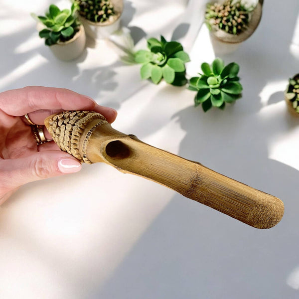 Natural Bamboo Root Scoop | Sensory & Montessori