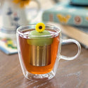 Sunflower | Floating Tea Steeper | Green Base | Yellow