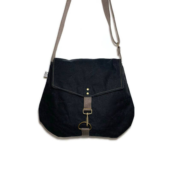 Satchel - Waxed Canvas // Vegan Crossbody Bag: River