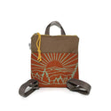 Mini Backpack - Roan // Canvas Mountain Print Backpack: Moss