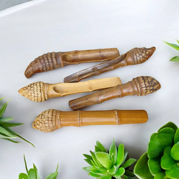 Natural Bamboo Root Scoop | Sensory & Montessori
