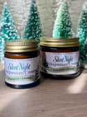 A limited edition mini  1oz holiday jar of Natural Northern in Minocqua WI's bestselling magnesium cream in the blend wintergreen and lavender. Magnesium cream is a topical cream applied on the feet, calves, knees, or sore muscles for soothing and calm support. 