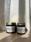 Natural Northern Minocqua WI Winter Cream for Sensitive Skin, Lavender and Vanilla. 1oz and 2oz Stocking Stuffer glass amber jar