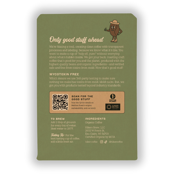 Medium Roast, Ground Coffee, 12oz, Mycotoxin-Free: Whole Bean