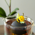 Bumble Bee | Floating Tea Steeper | Grey Base | Yellow