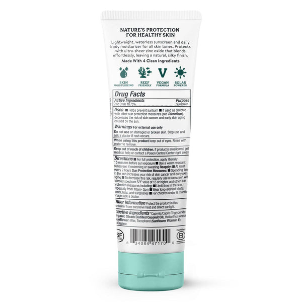 Badger Mineral Daily Sunscreen SPF 30, with Zinc Oxide: 4 fl oz tube