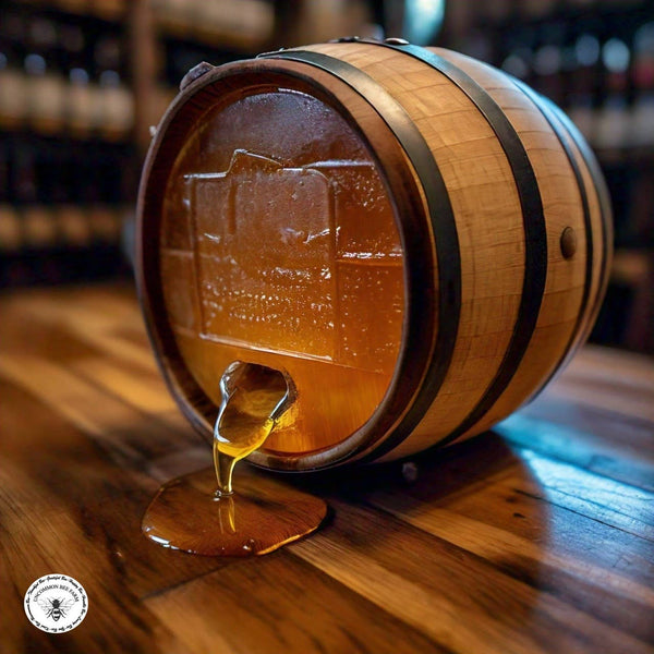 Bourbon Barrel Aged Honey: 5oz