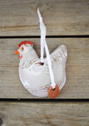 Chicken & Egg Ornament: White