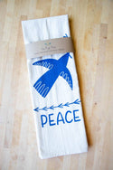 Peace Towel, Handprinted Cotton Kitchen Towel
