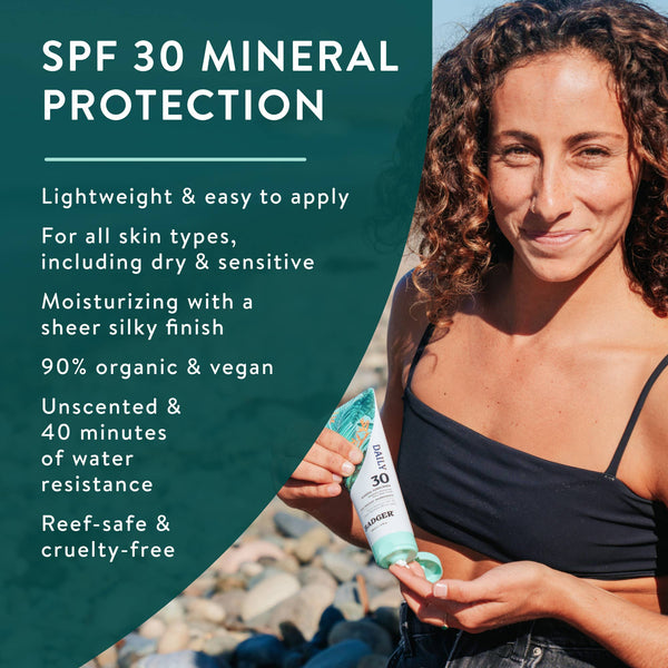Badger Mineral Daily Sunscreen SPF 30, with Zinc Oxide: 4 fl oz tube