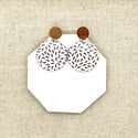 Genuine Leather and Cork Earring with Wooden Post