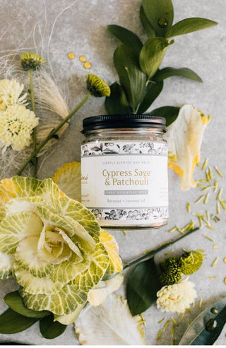 Cypress Sage & Patchouli Essential Oil Jar Candle