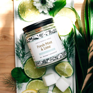 Fresh Mint & Lime Essential Oil Jar Candle