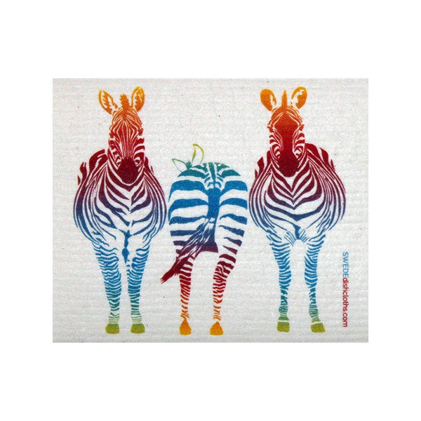 Swedish Dishcloth Colorful Zebra Spongecloth