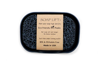 Waterfall Soap Dish Set w/ Soap Lift Soap Saver - Gray