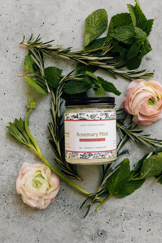 Rosemary Mint Essential Oil Jar Candle